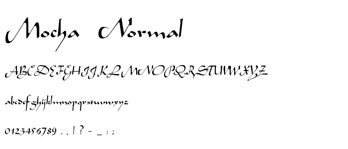 Mocha  Normal font